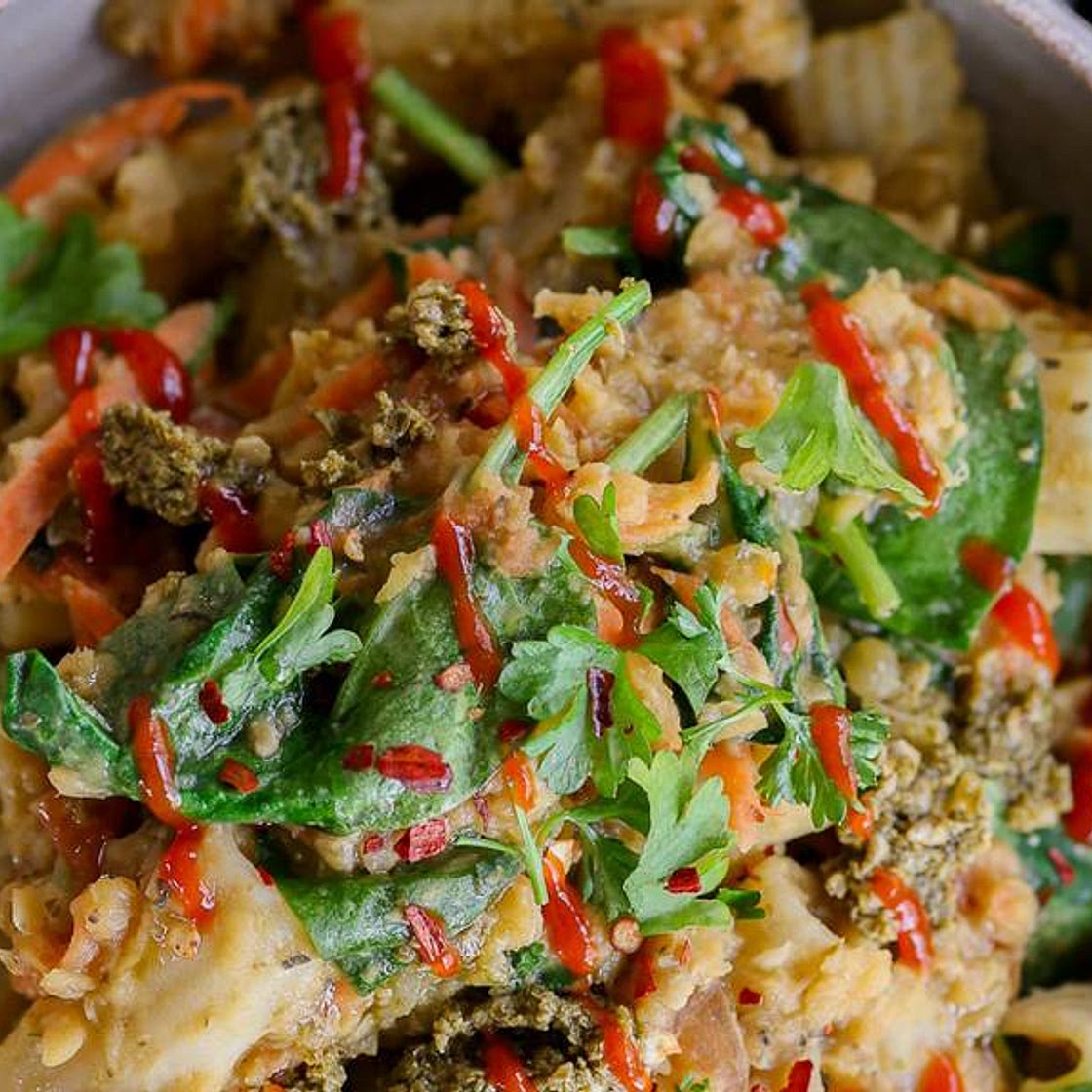 Red Lentil Bolognese Pasta