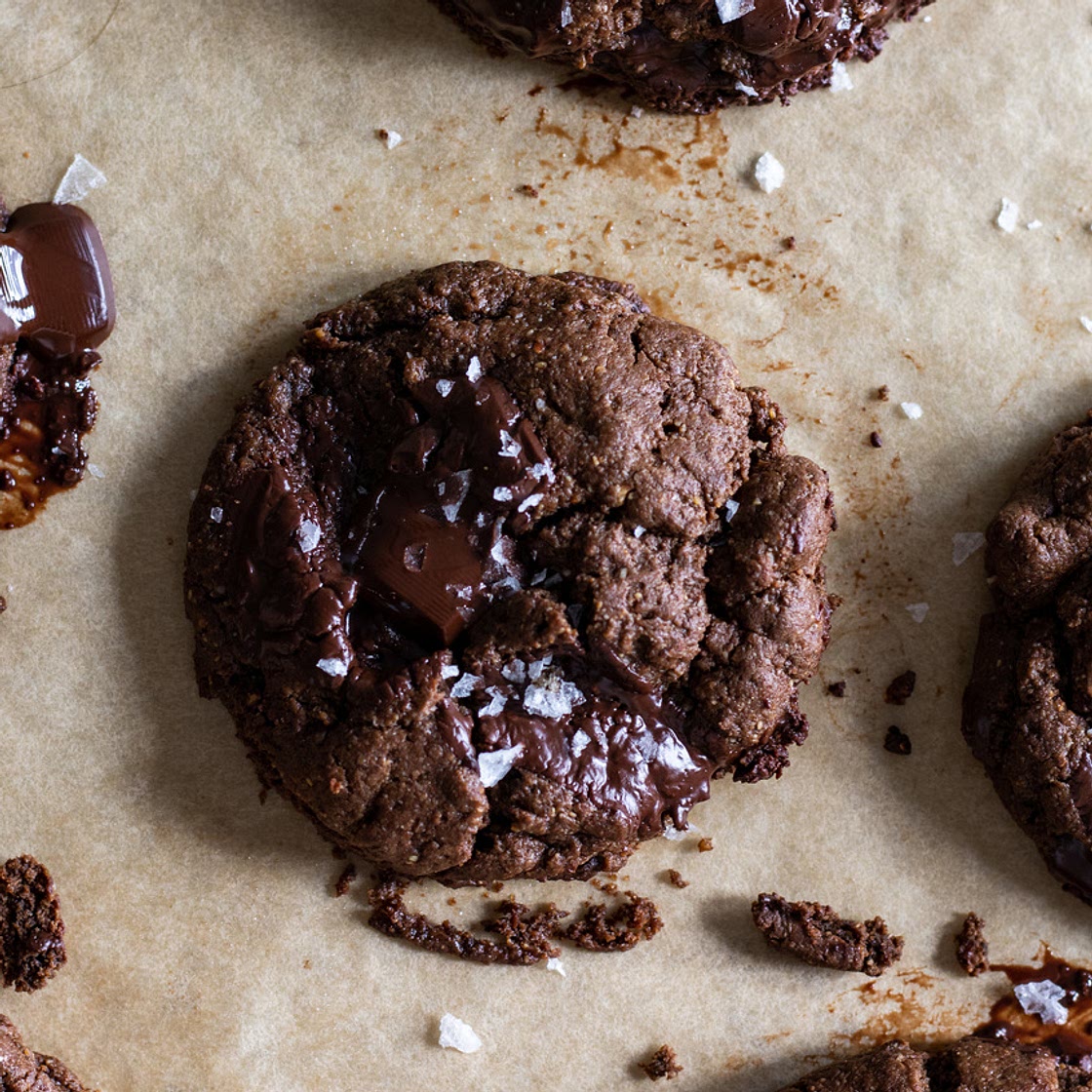 Vegan Brownie Chocolate Chip Cookies (oat and almond flour)