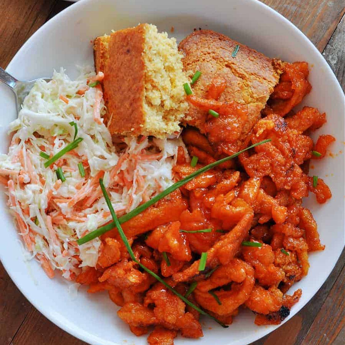 Vegan Crispy Hot "Honey" Soy Curls