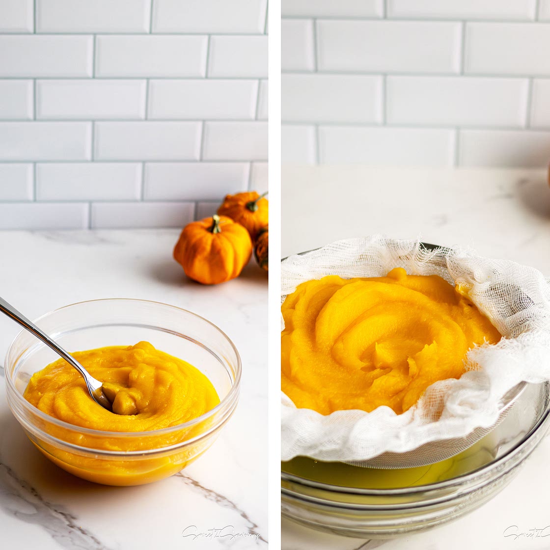 Homemade Pumpkin Puree with Pie or Carving Pumpkin