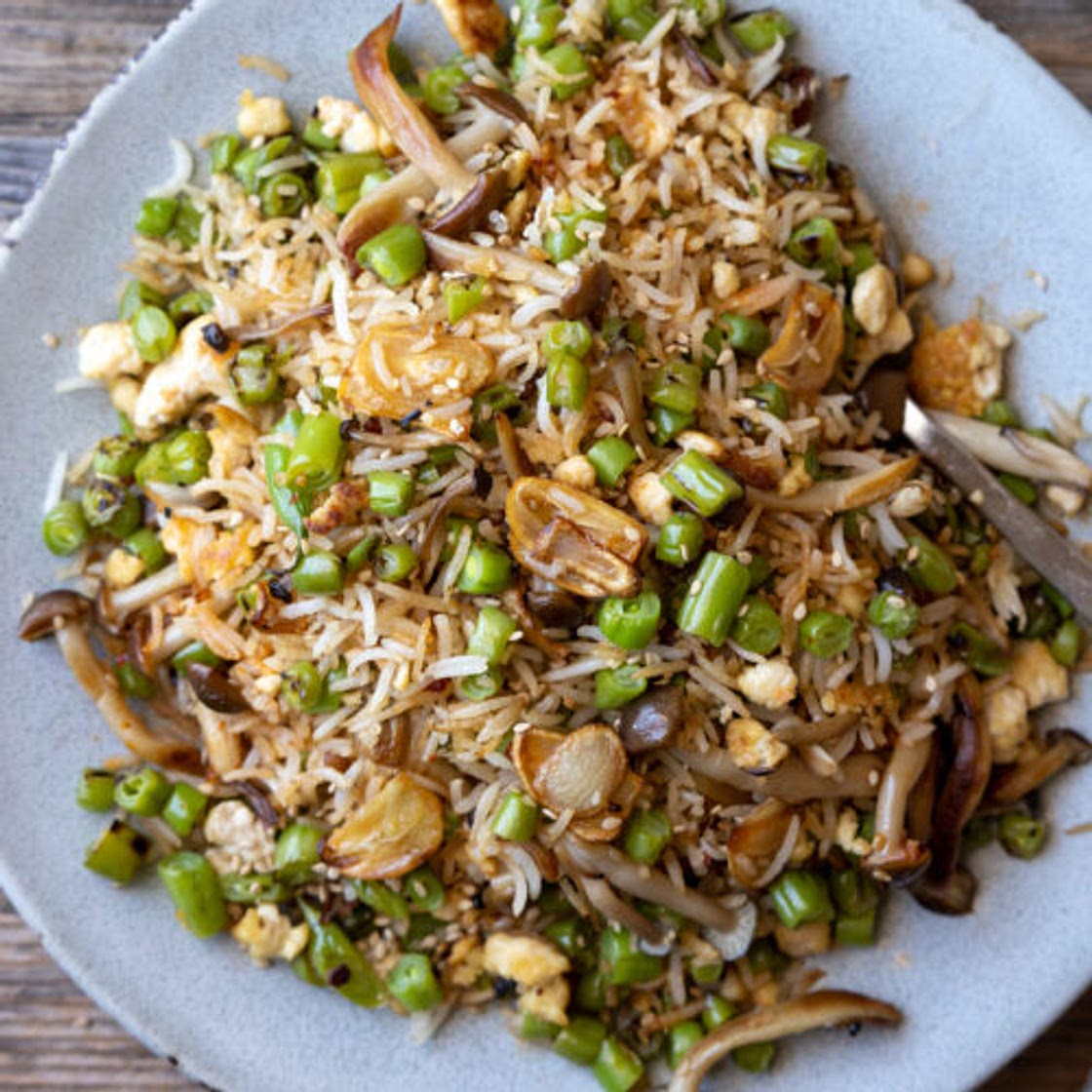 Green Bean Crispy Garlic Fried Rice