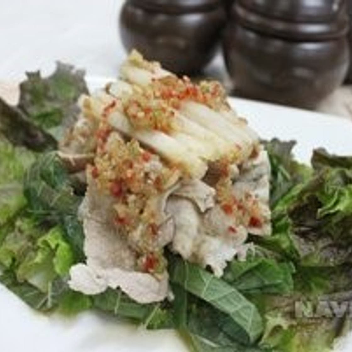 삼겹살냉채와 호두소스 만드는 법