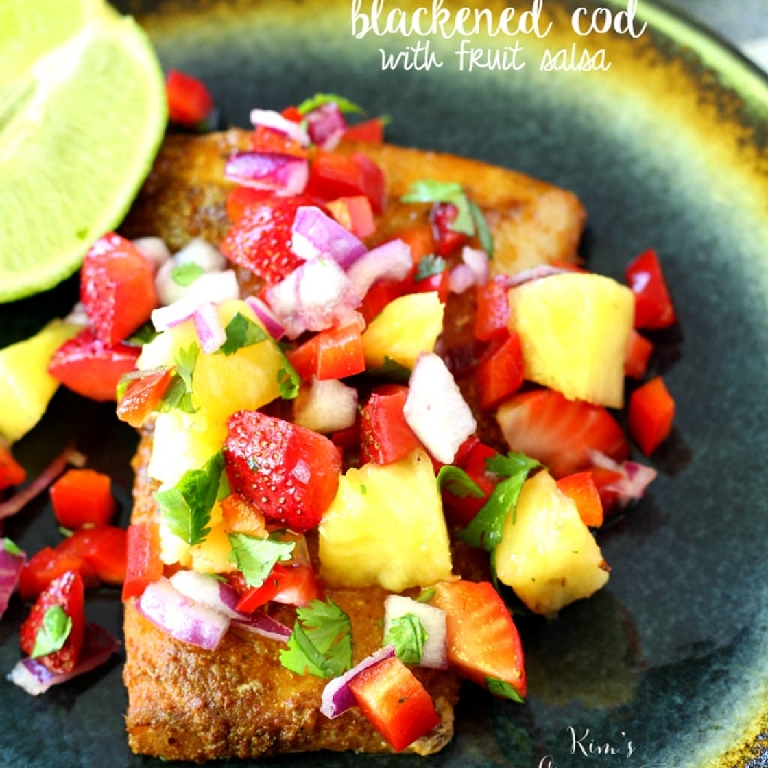 Blackened Cod with Fruit Salsa