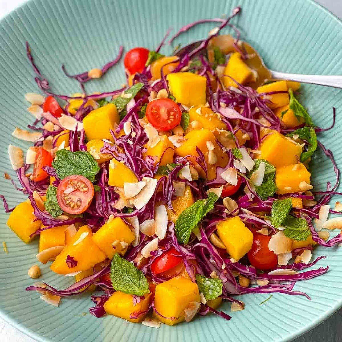Tropical Mango Salad Recipe with Coconut