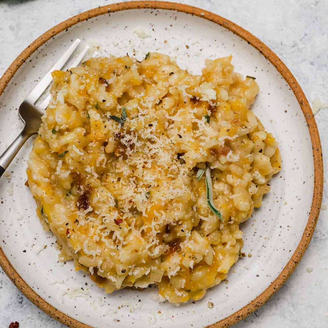 Creamy Butternut Squash Risotto with Pancetta