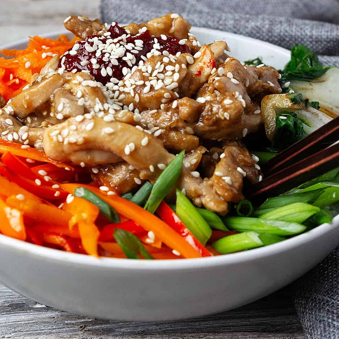 Fast and Easy Chicken Bibimbap