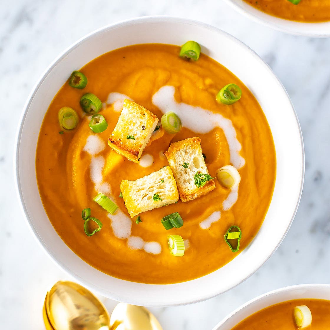 Creamy Coconut Carrot Ginger Soup {Vegan}