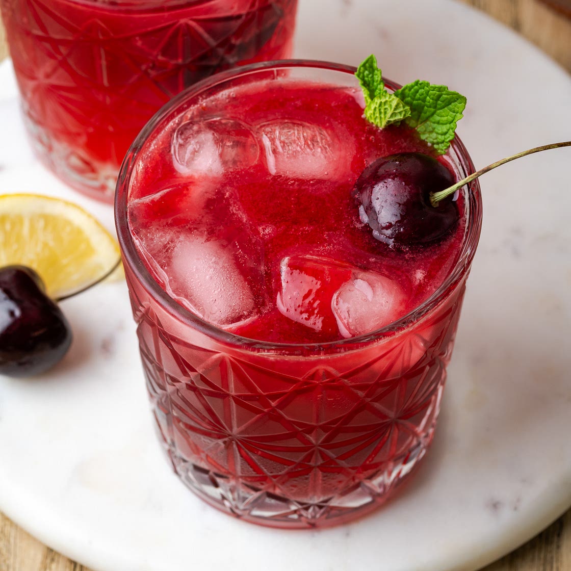Sweet Cherry Bourbon Smash