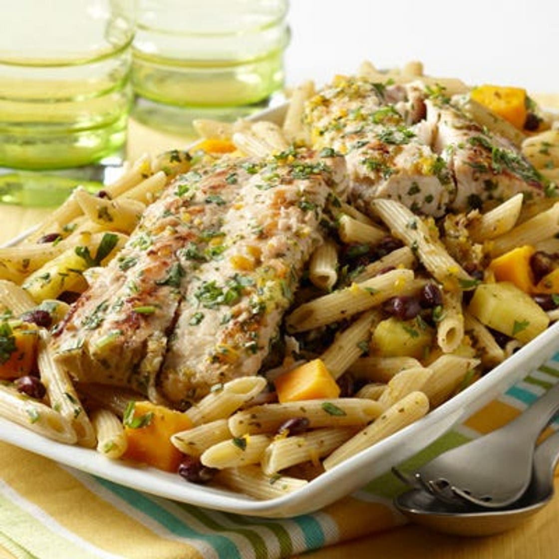 Bahama Penne and Seared Mahi-Mahi