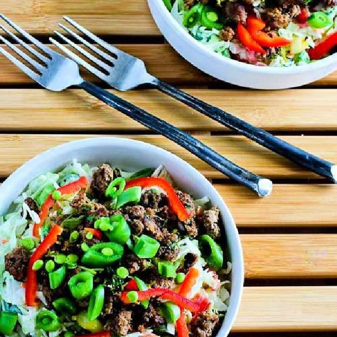 Sriracha Beef Cabbage Bowl