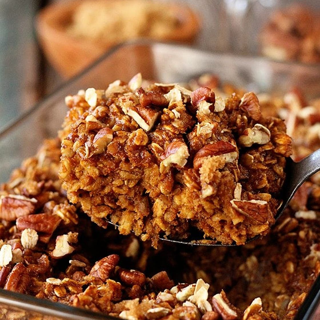 Pumpkin Pecan Baked Oatmeal