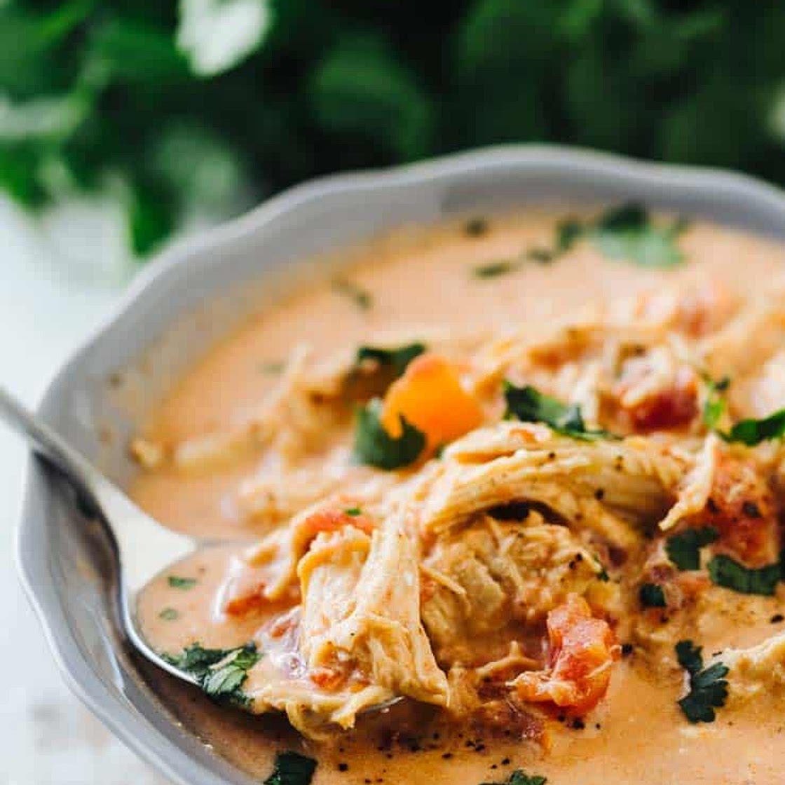 Zesty Queso Keto Chicken Soup