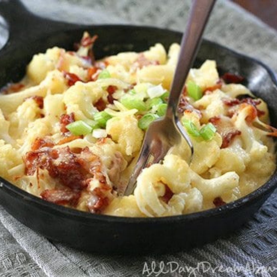 Cauliflower Mac ‘N Cheese with English Cheddar and Bacon