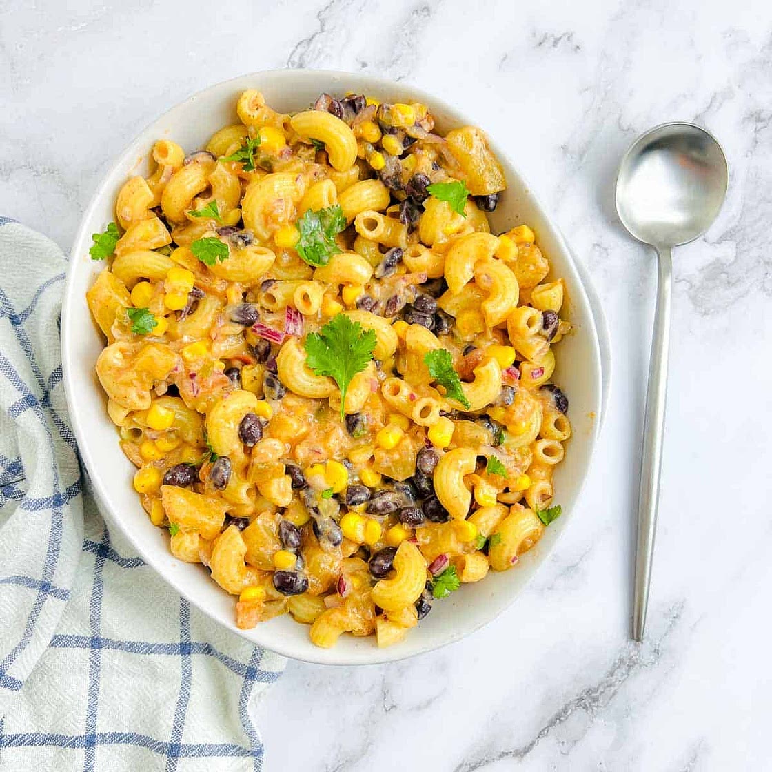 Mexican Macaroni Salad with Black Beans