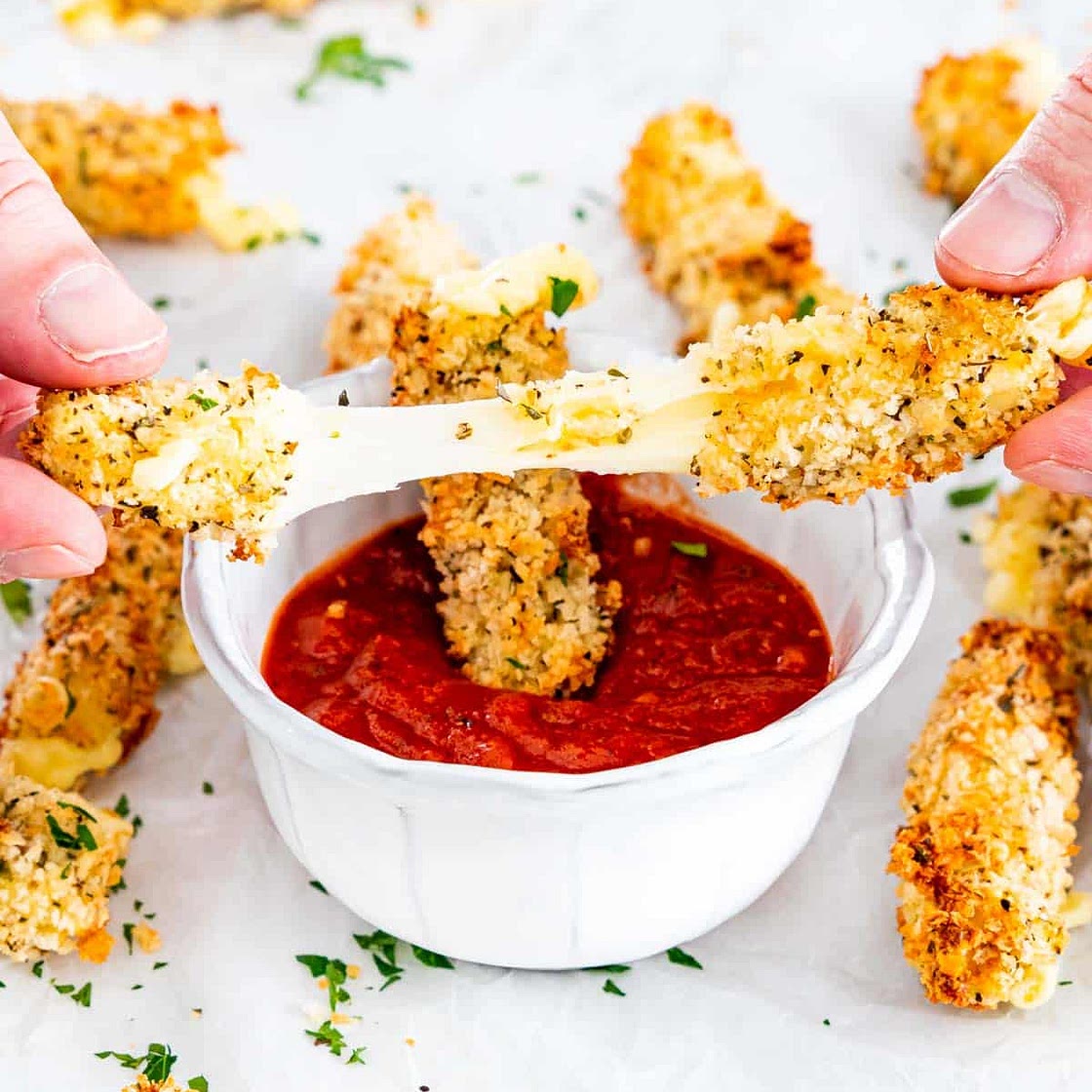Air Fryer Mozzarella Sticks