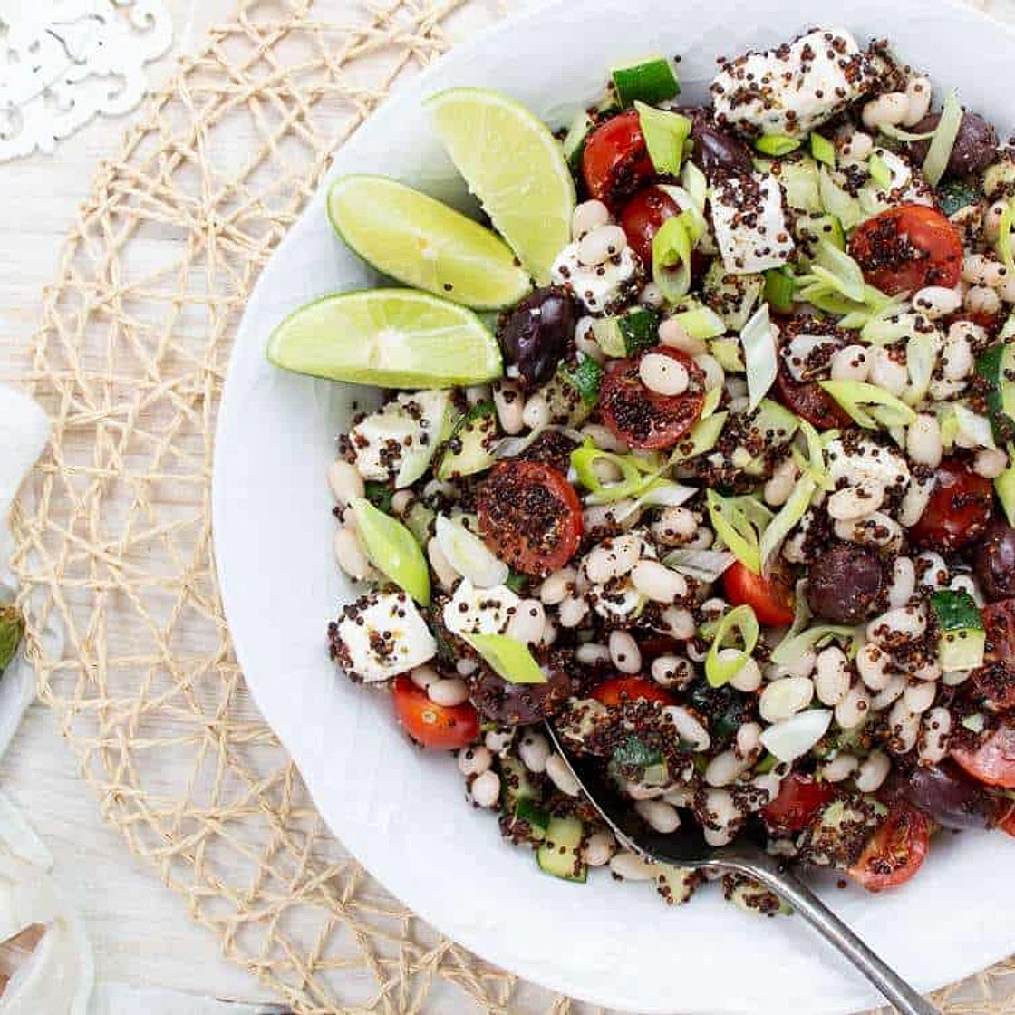 Mediterranean Bean Salad with Zucchini