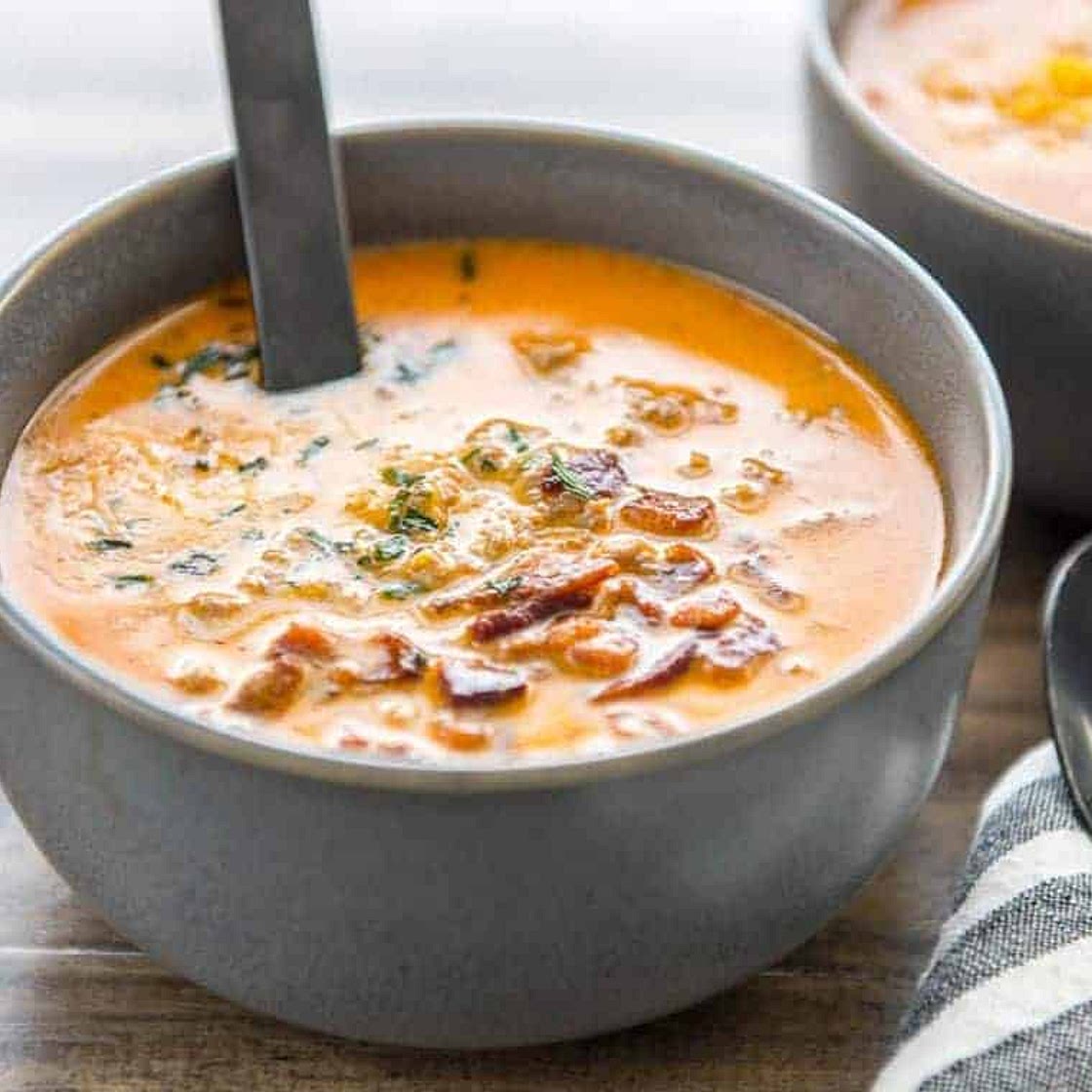Easy Low Carb Cheeseburger Soup