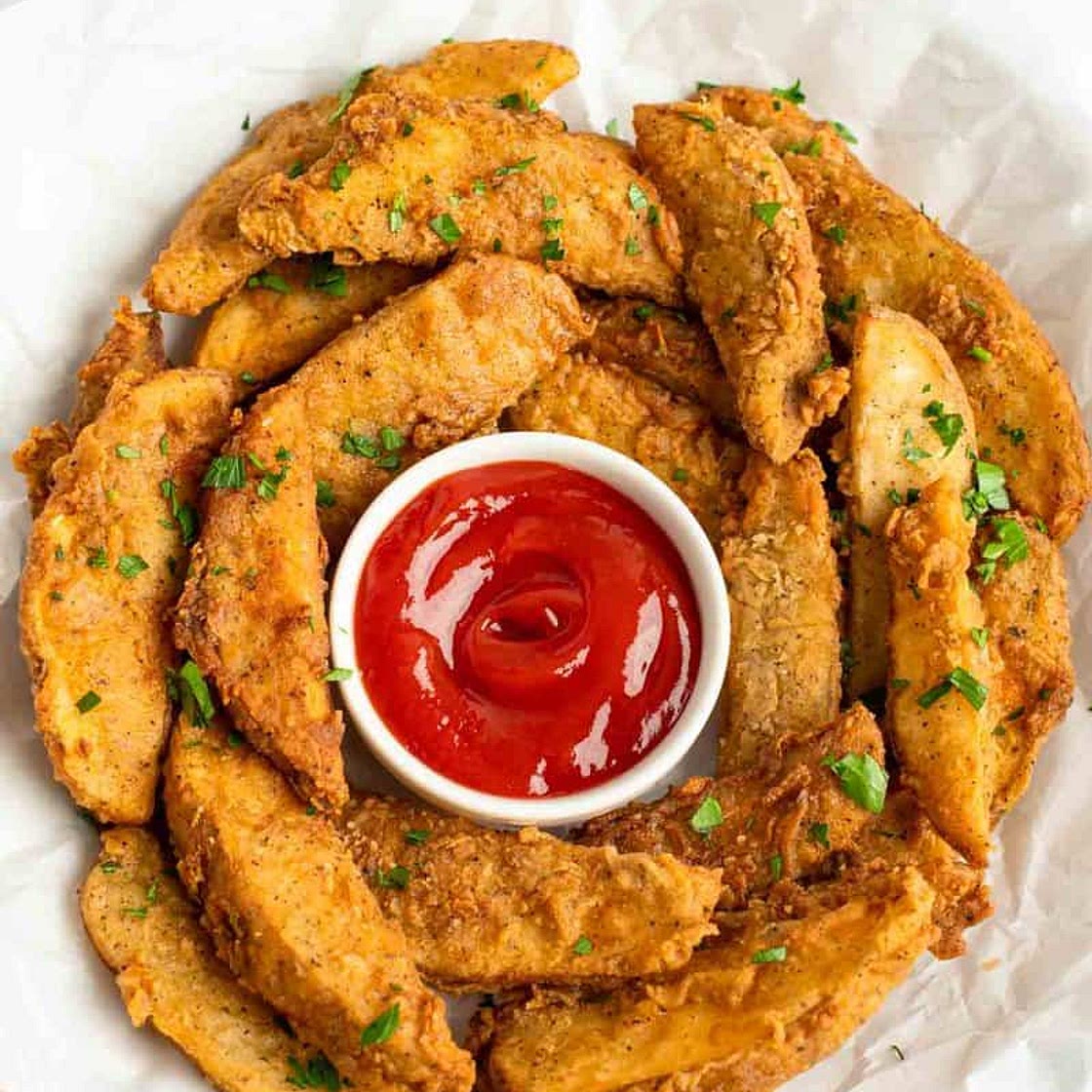 Homemade KFC Potato Wedges