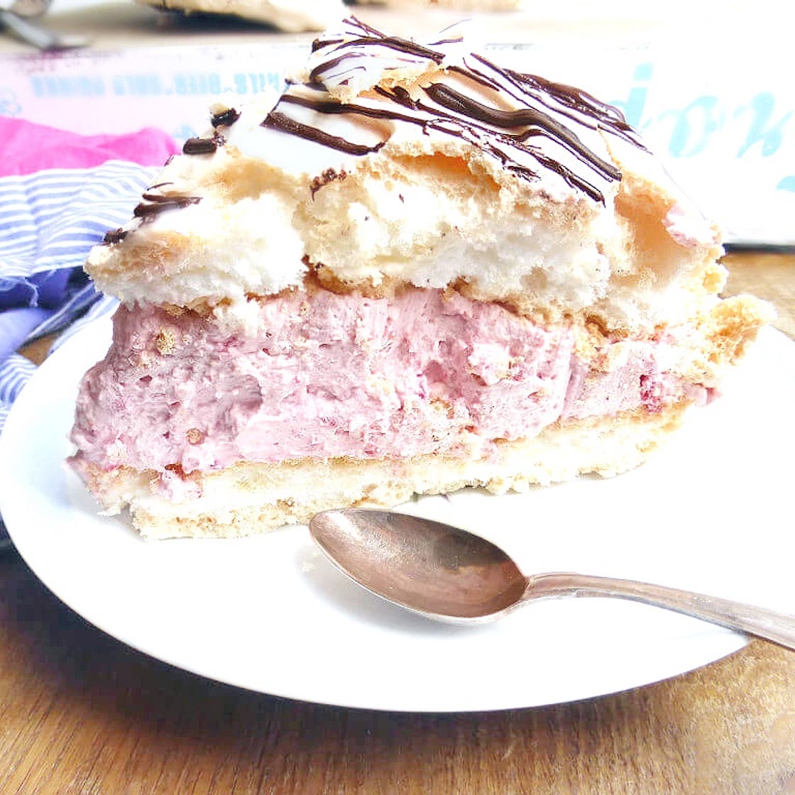 Homemade Meringue with Raspberry Whipped Cream