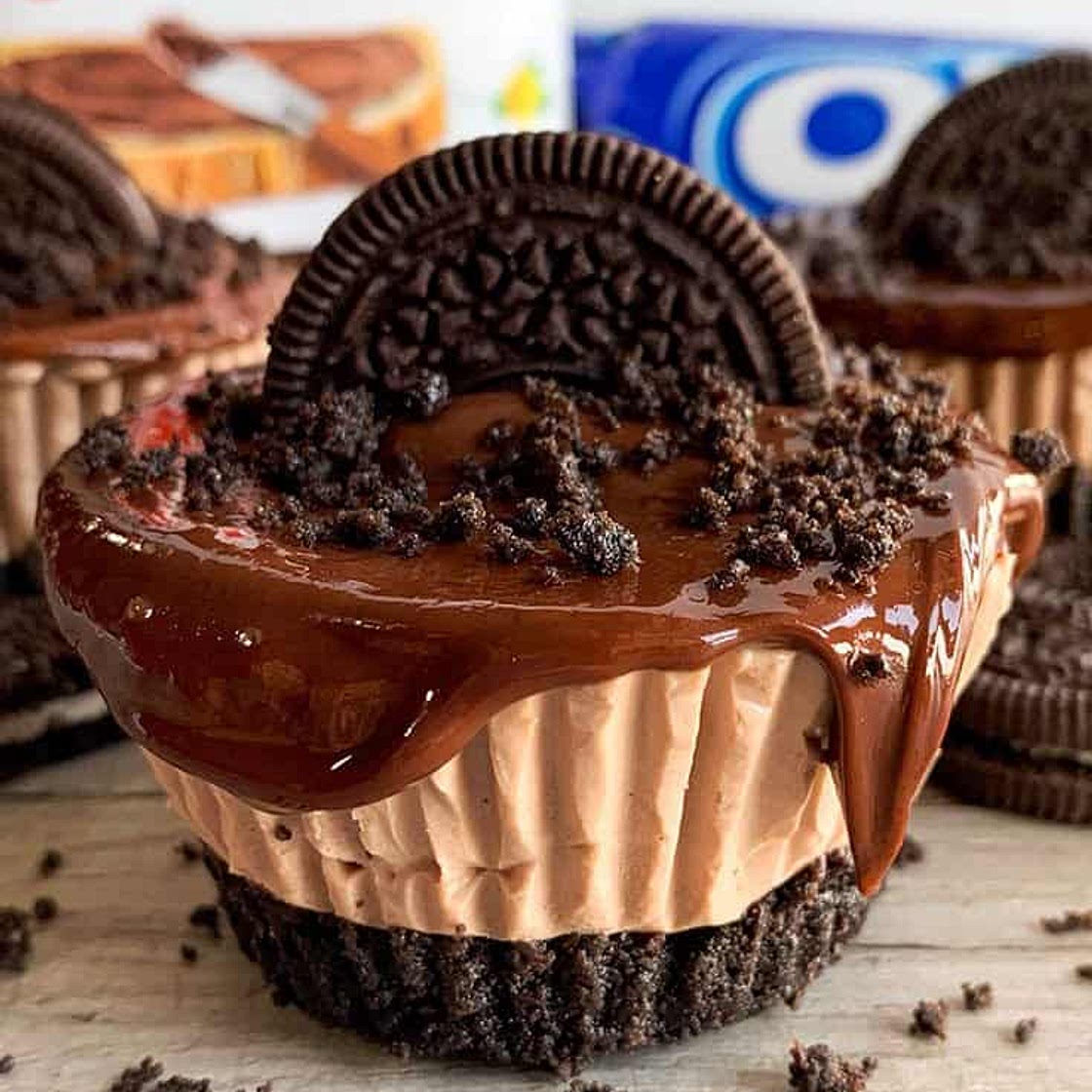 Mini Nutella and Oreo Cheesecakes