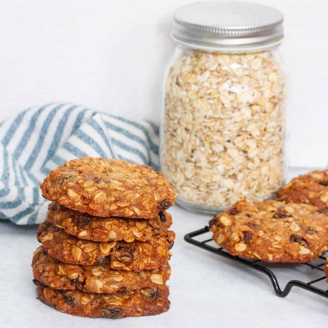 Vegan Oatmeal Raisin Cookies
