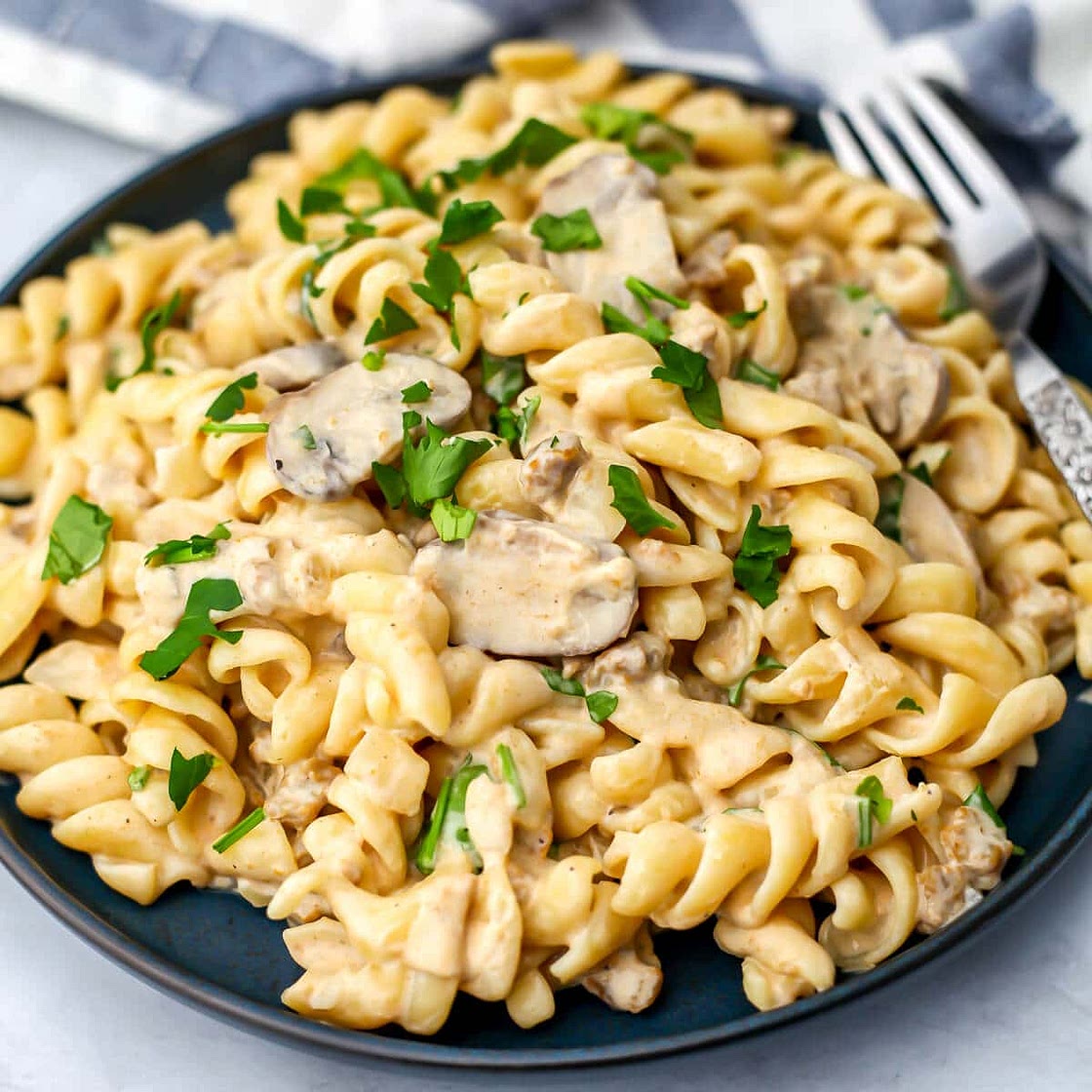 Vegan Beef Stroganoff