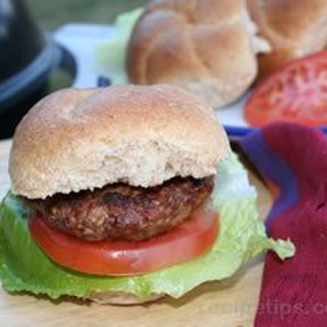 Grilled Beef and Pork Burgers Recipe