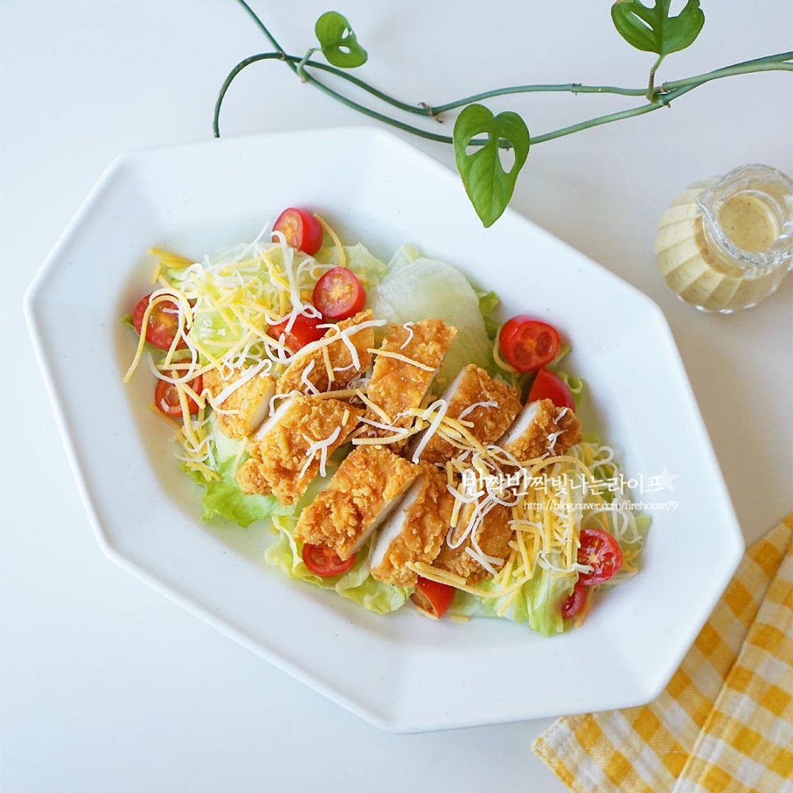 치킨샐러드 양상추 샐러드 만드는 법 양상추 손질 씻는법 요리