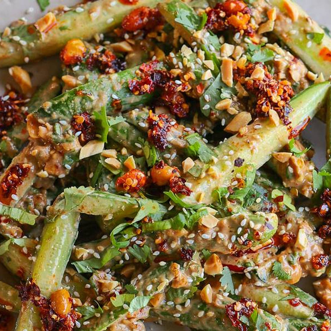 Peanut & Chili Oil Cucumber Salad