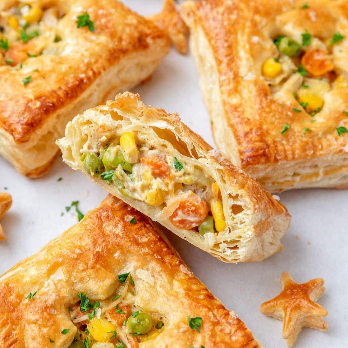 Mini Chicken Pot Pies with Puff Pastry
