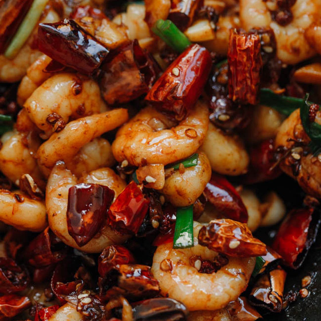 Szechuan shrimp stir fry