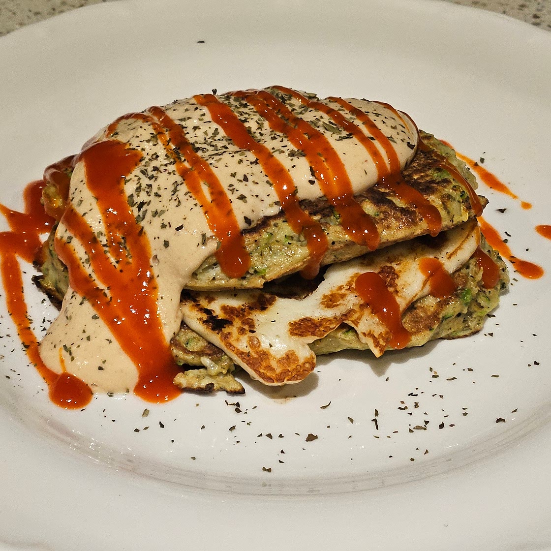 Zucchini and Halloumi Stack