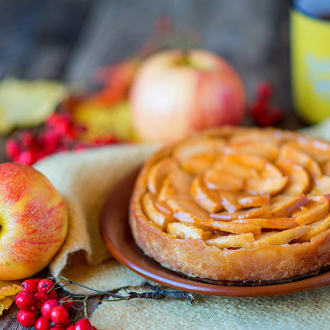 Sablé aux pommes et caramel de beurre salé