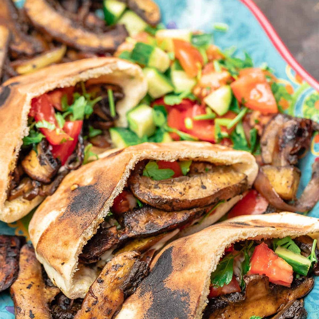 Vegan Mushroom Shawarma Recipe with Tahini