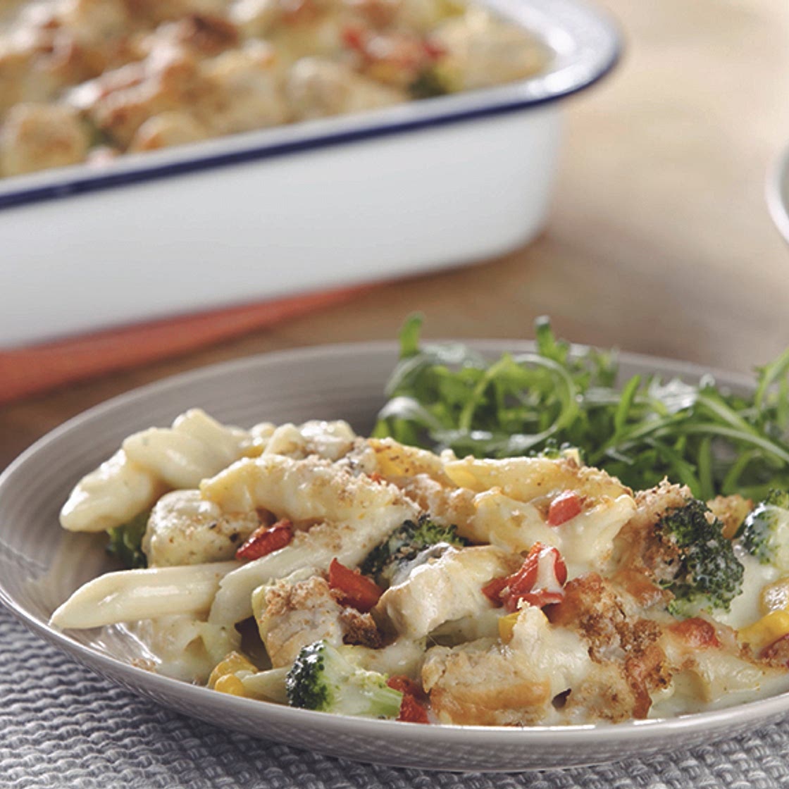 Easy Broccoli & Sweetcorn Pasta Bake