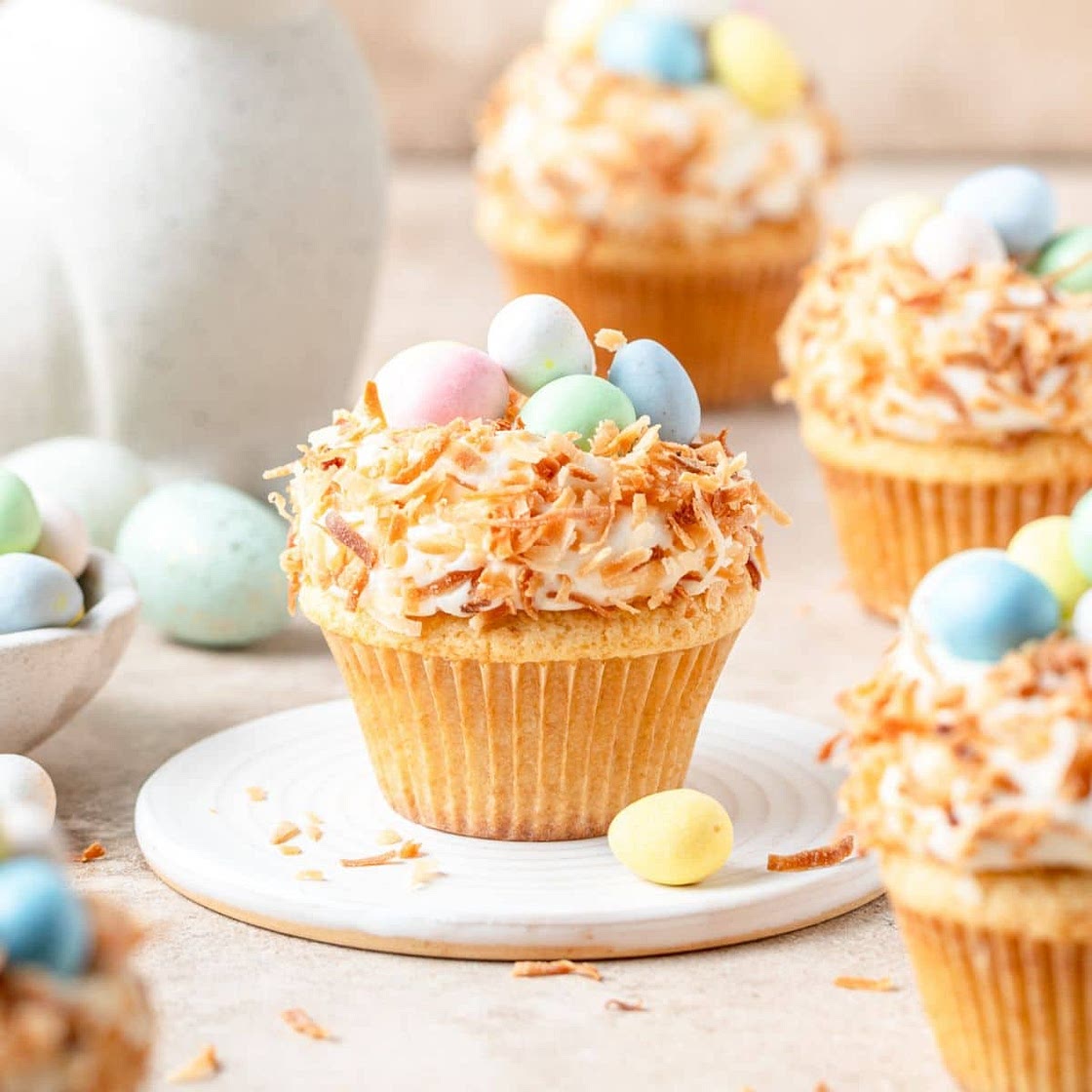 Coconut Easter Egg Cupcakes