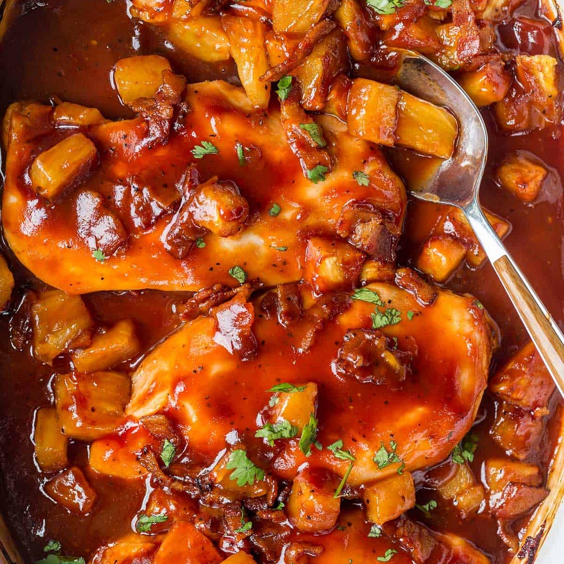 Pineapple BBQ Baked Chicken Breast Recipe