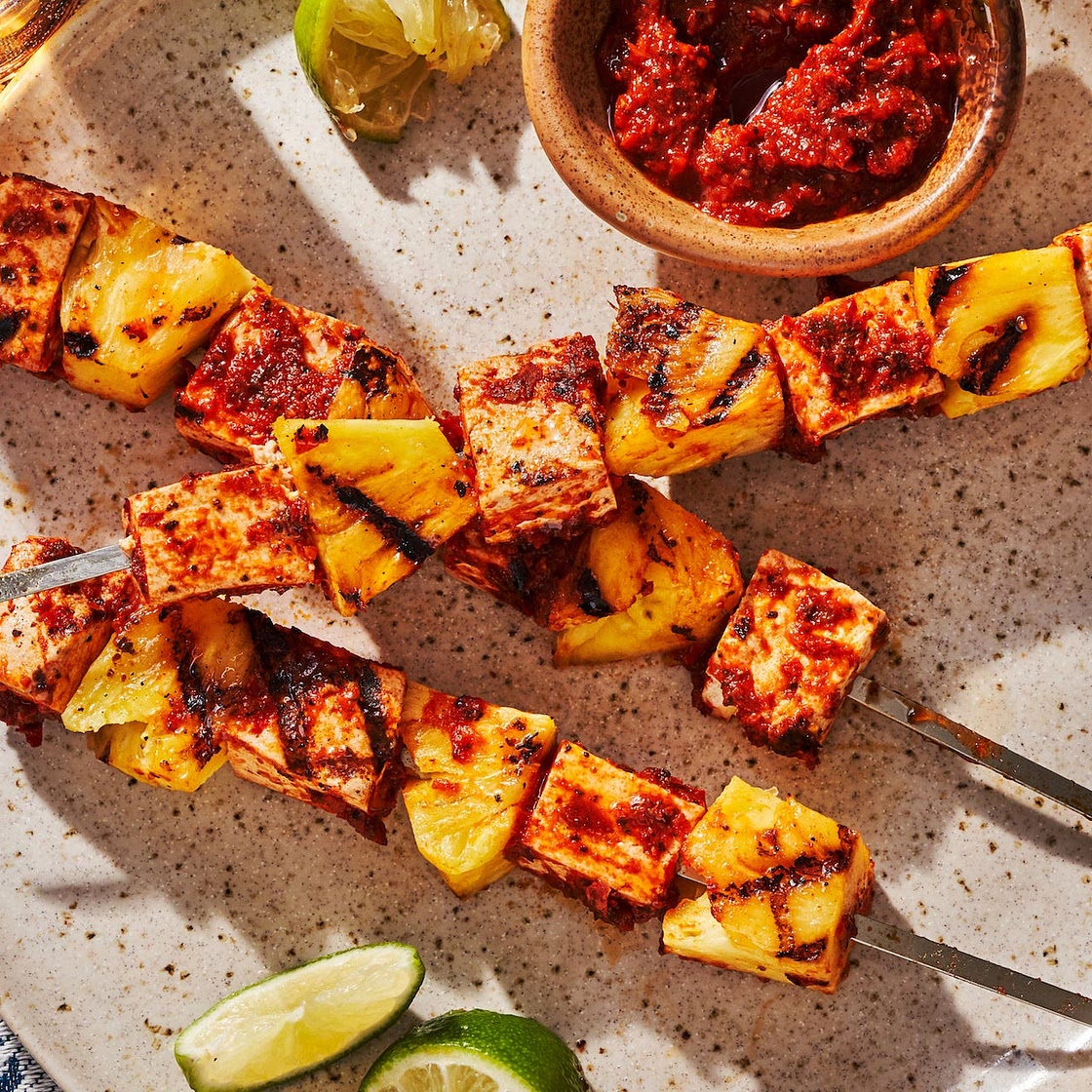 Chipotle Tofu & Pineapple Skewers