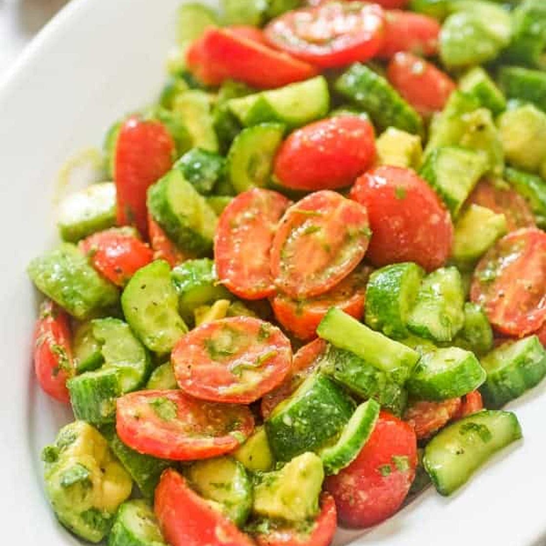 Cucumber Tomato Avocado Salad