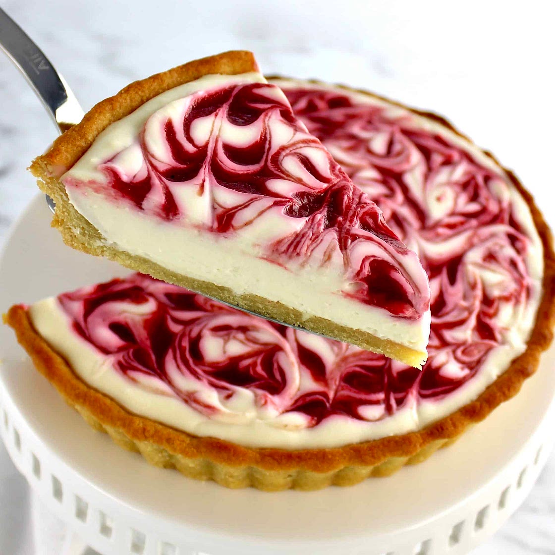 Keto White Chocolate Raspberry Cheesecake