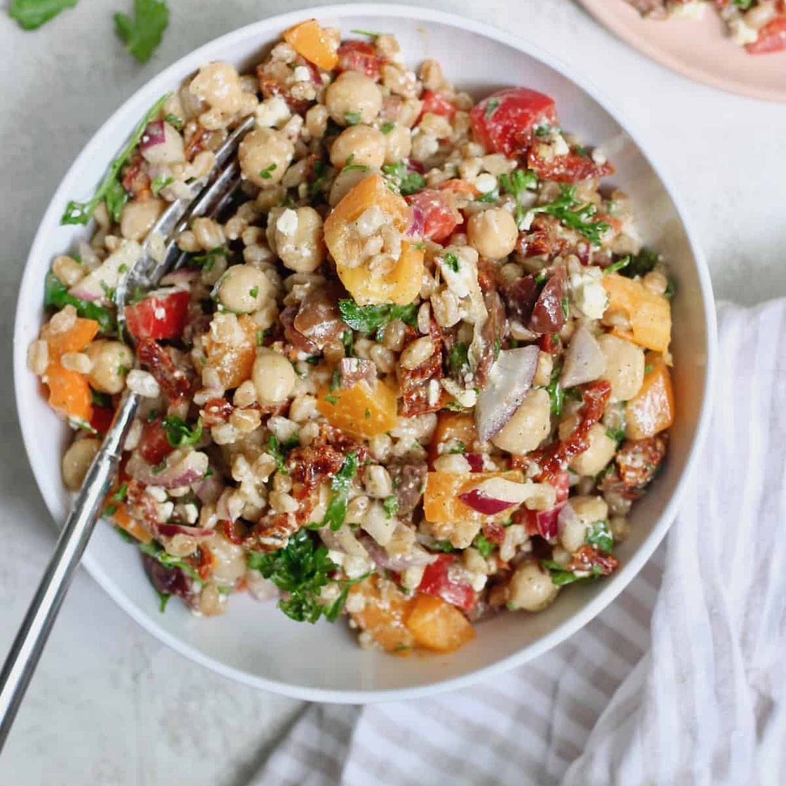 Mediterranean Farro Salad Recipe