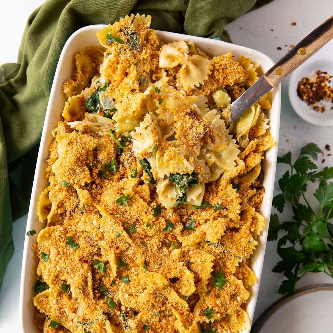 Chicken Florentine Pasta Bake