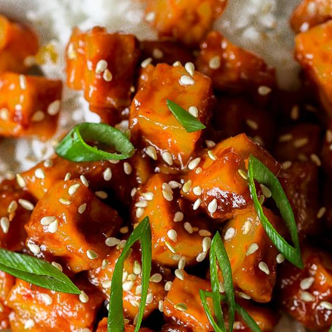 Spicy Orange Glazed Tofu