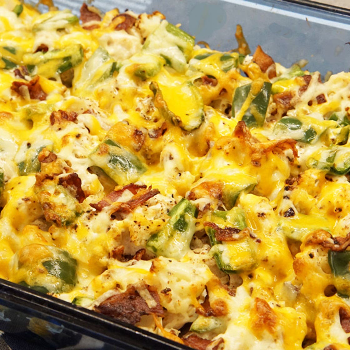Cauliflower Jalapeno Popper Casserole