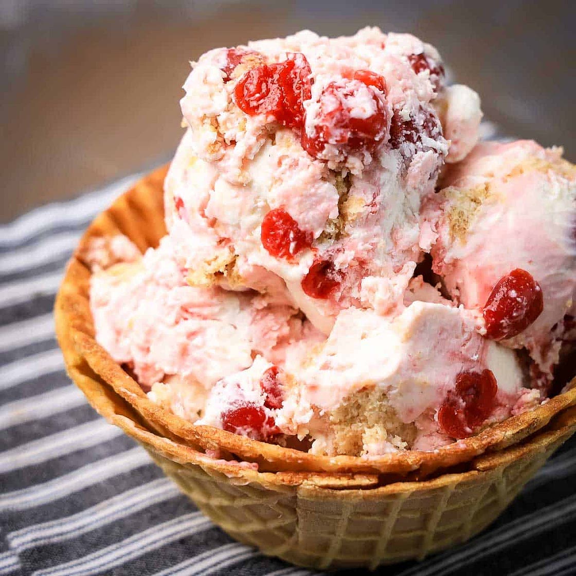 Easy Cherry Ice Cream (No Churn)