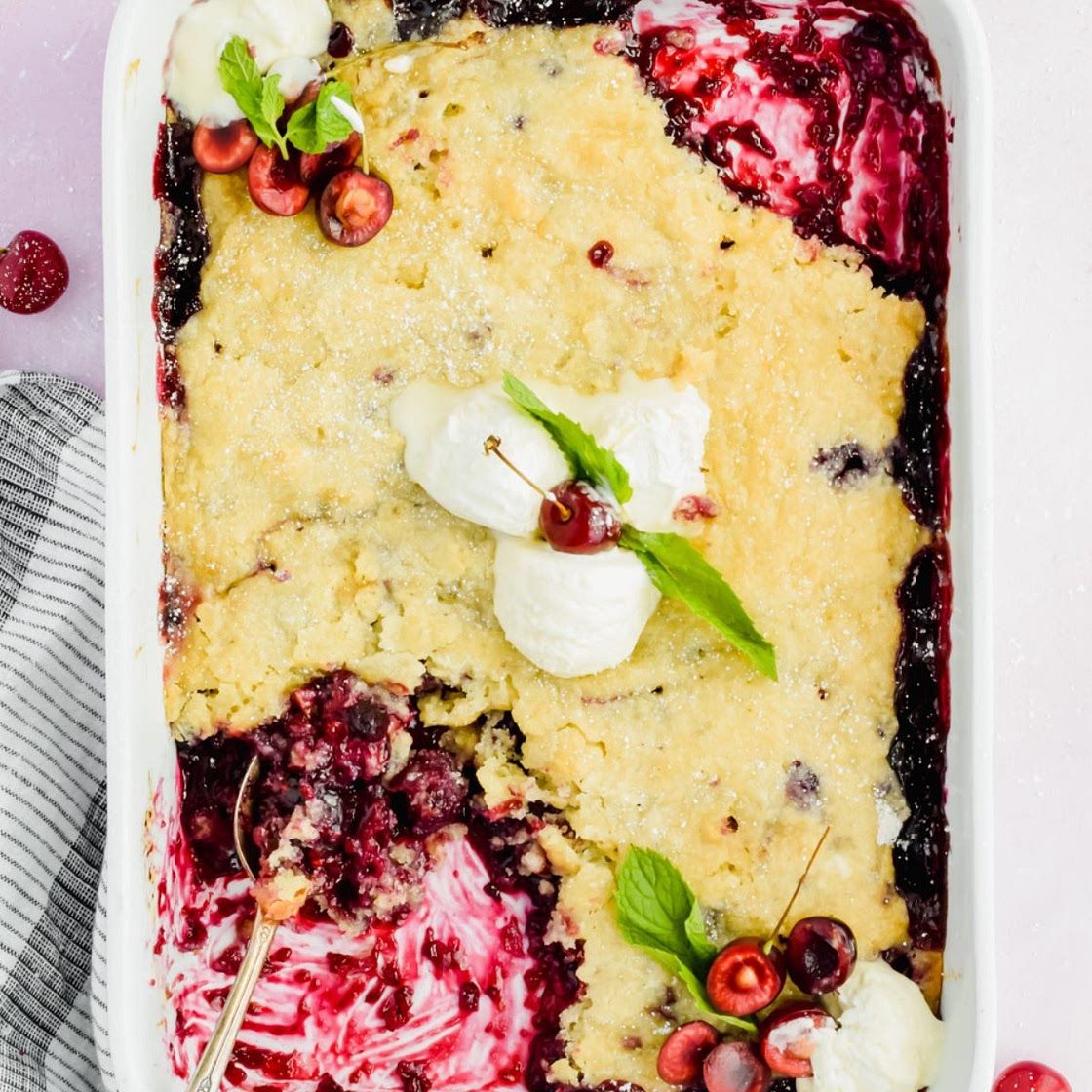 Cherry Blueberry Cobbler