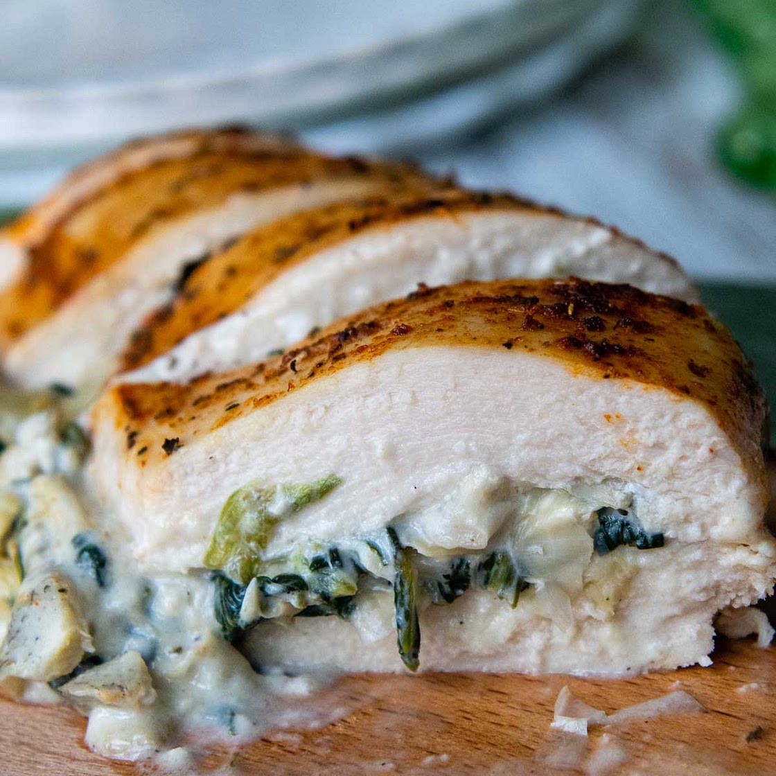 Spinach Artichoke Stuffed Chicken Breast