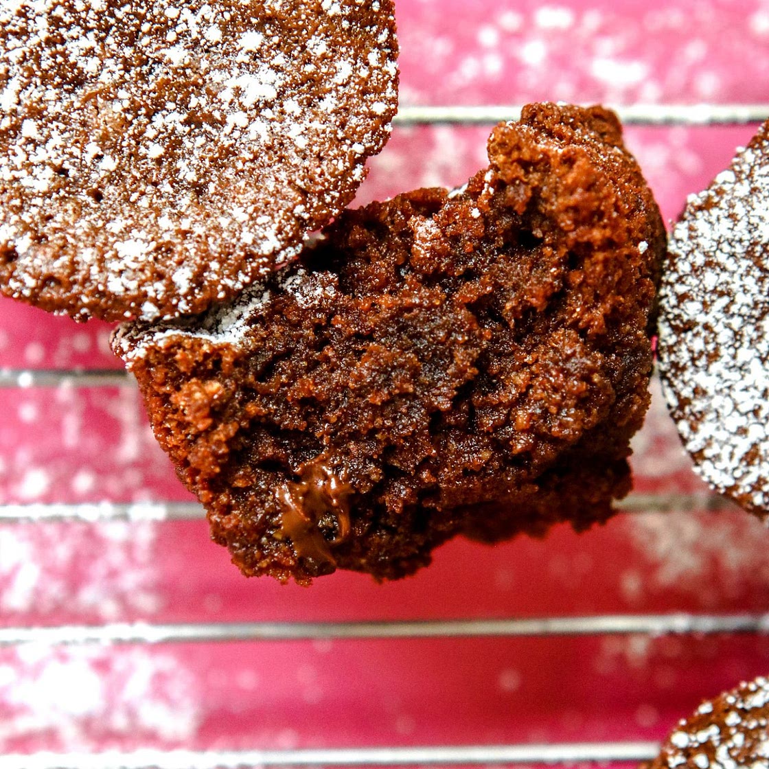 Bite Sized Chocolate Brownies in a Muffin Tin