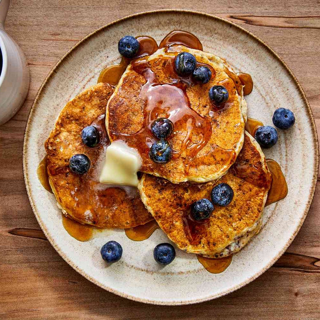 Quinoa Pancakes with Ricotta and Lemon