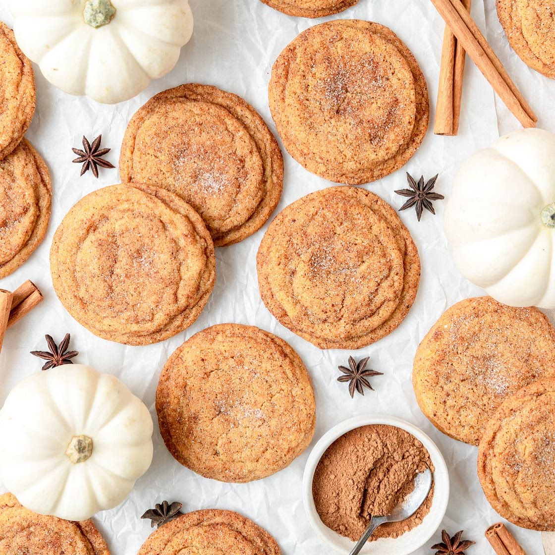 Brown Butter Pumpkin Spice Snickerdoodle Cookies
